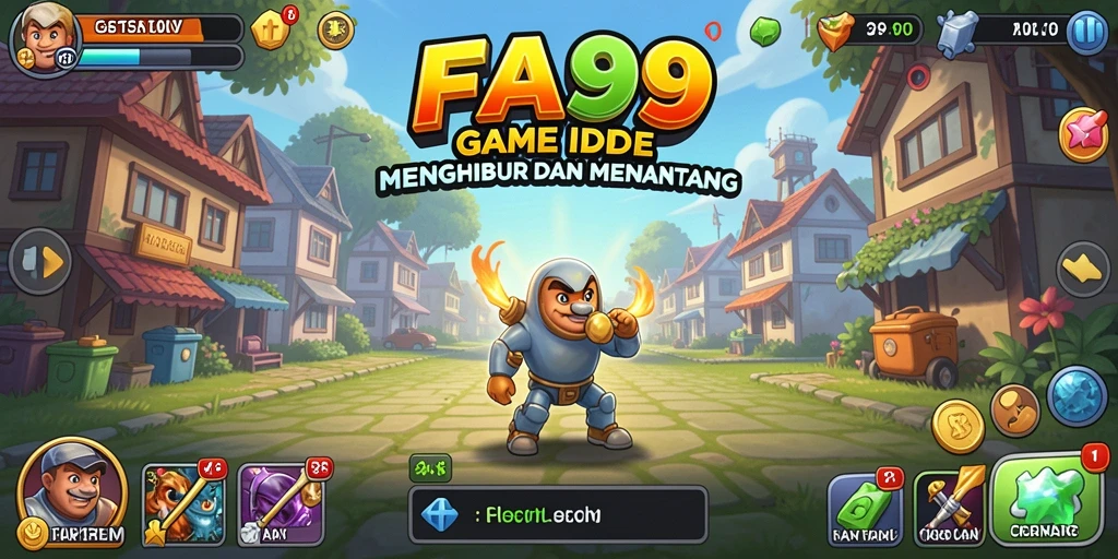 Screenshot utama FA99 menampilkan pemain mengelola sumber daya dalam gameplay Idle.