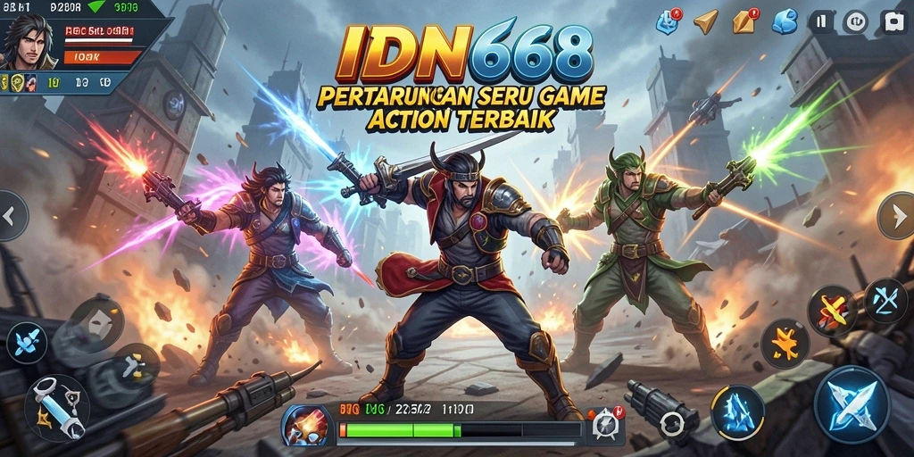 Tampilan gameplay action seru dari IDN668 yang mendebarkan.