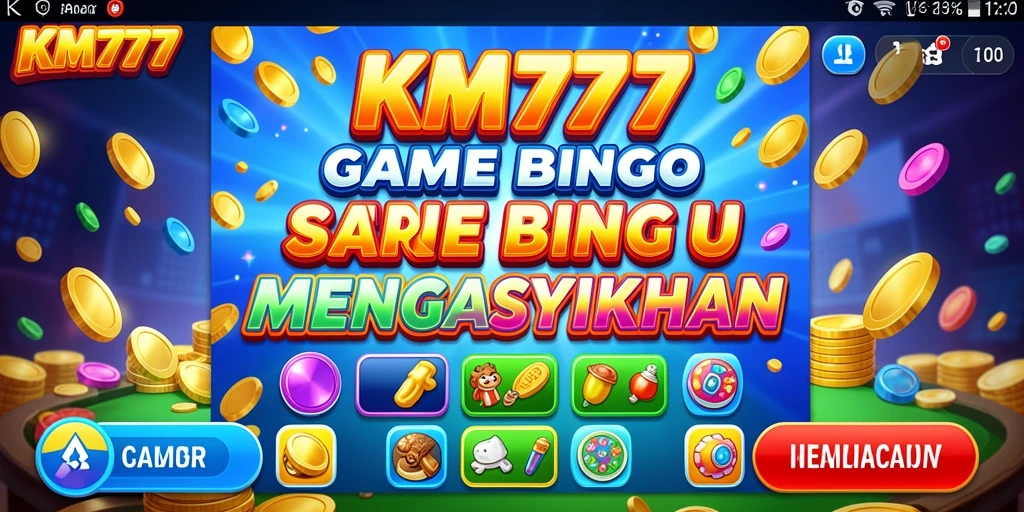 Screenshot gameplay KM777 menampilkan suasana bingo yang seru dan interaktif.