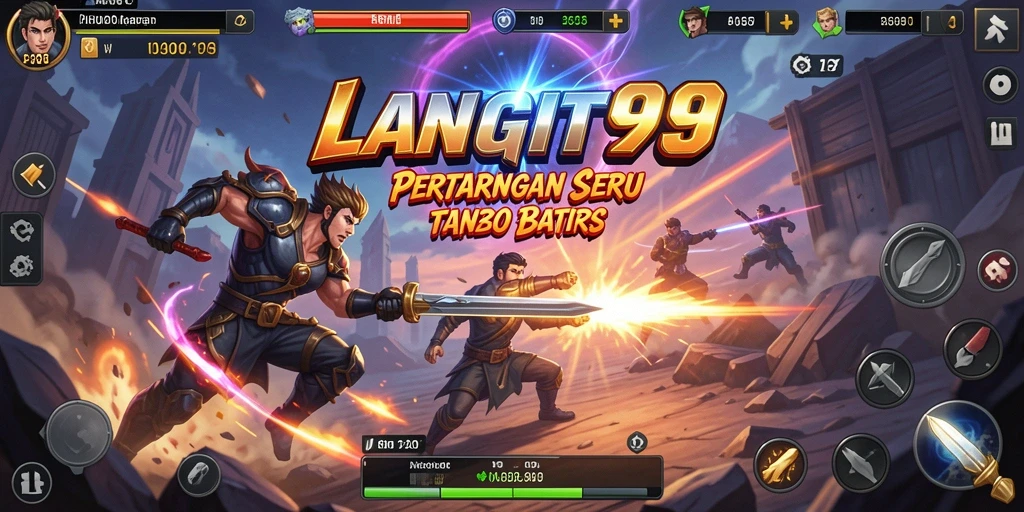 Tampilan gameplay LANGIT99 yang mendebarkan dan penuh aksi.
