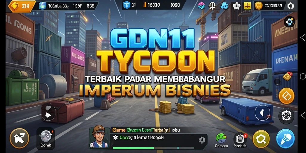 Tampilan gameplay LDN11 yang menampilkan pengelolaan bisnis secara strategis.