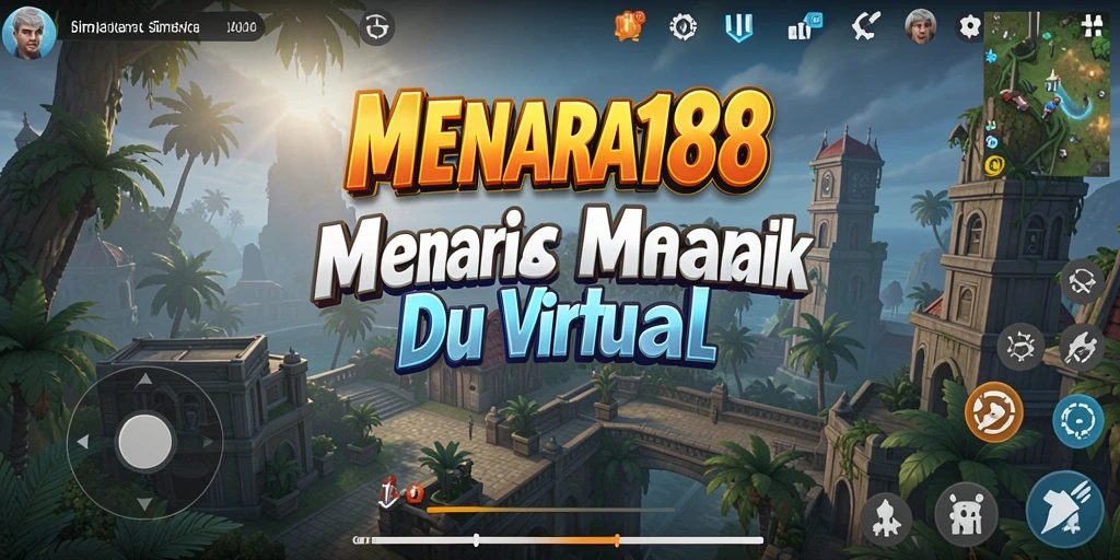 Screenshot permainan MENARA188 menunjukkan graffis menara yang megah dan gameplay yang interaktif.