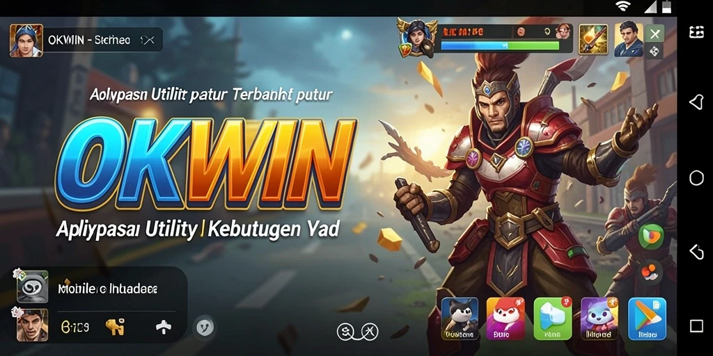Screenshot utama OKWIN menampilkan antarmuka yang bersih dan user-friendly.