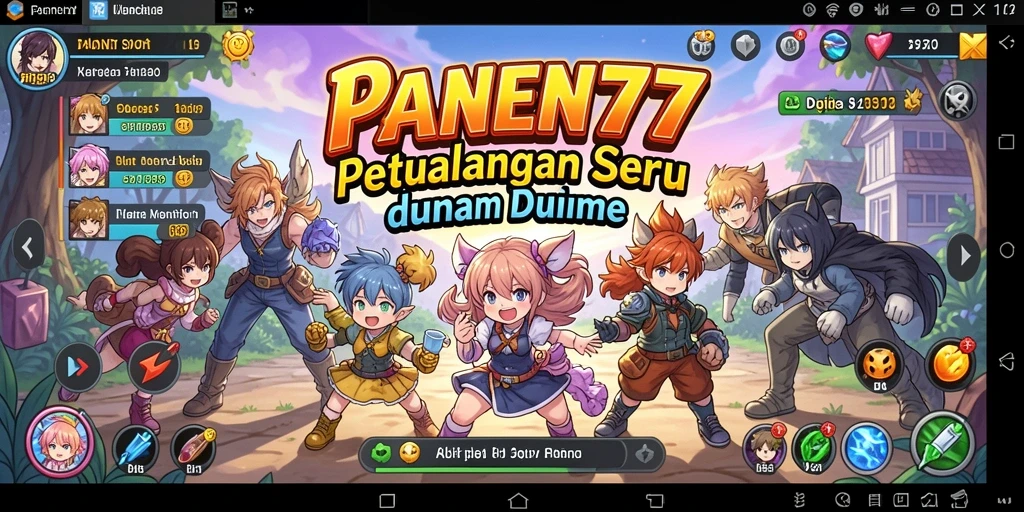 Tangkapan layar menunjukkan aksi seru dalam <strong>PANEN77</strong> dengan karakter Anime favorit.