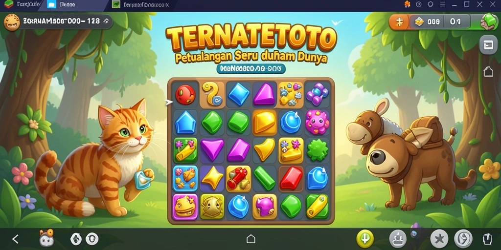 Screenshot gameplay TERNATETOTO menampilkan aksi seru dalam permainan Match-3.