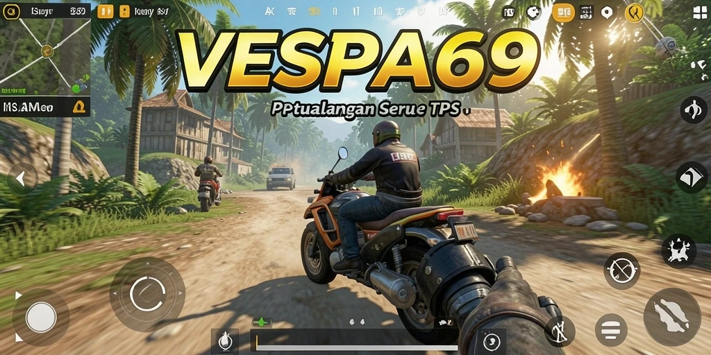 Tampilan screenshot VESPA69 menampilkan aksi pertempuran yang mendebarkan.